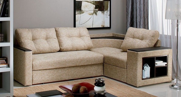 Угловой Диван с Полками Магнолия №2/Разные Цвета Ш-2550 х Г-1860 х В-900 мм