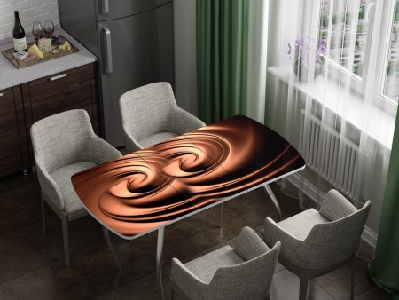 Стол Обеденный Раздвижной Бочонок Фотопечать (Ш-1100/1400 х Г-700 х В-760 мм)/Разные Цвета