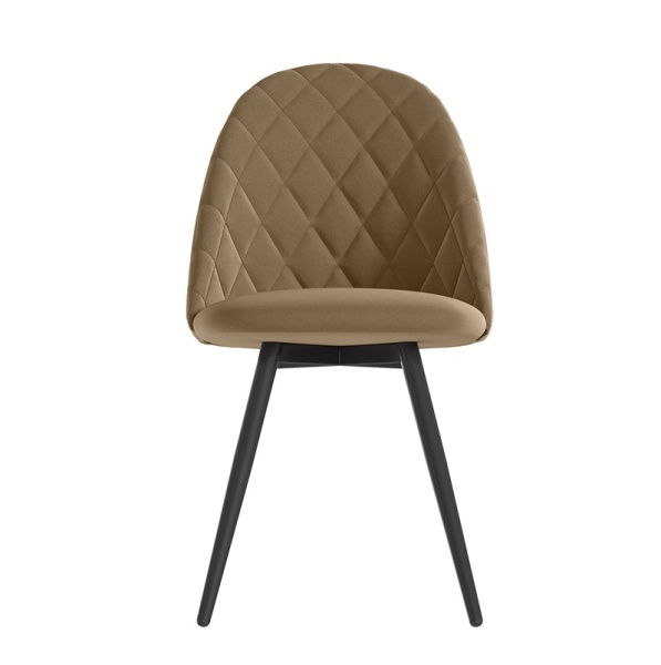 Комплект стульев Диор (2 шт), черный велюр бежевый