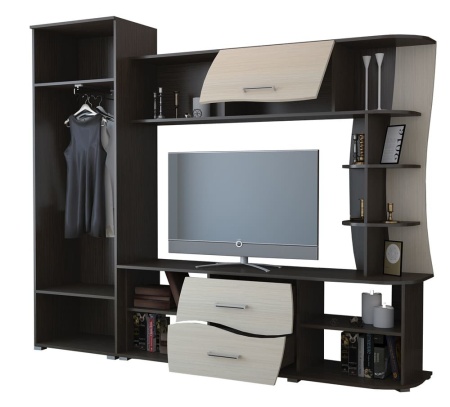 Гостиная Колумбия Венге/Дуб (Ш-2250 х В-1920 х Г-446 мм)